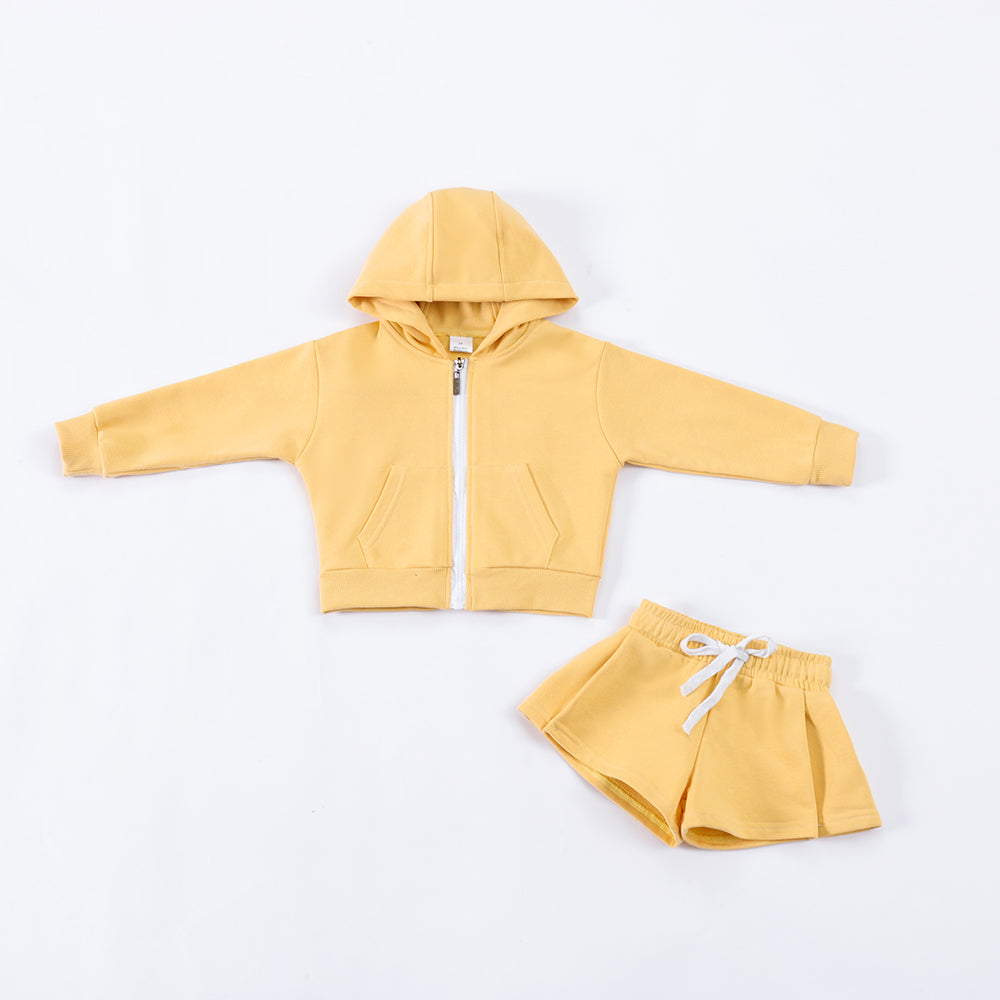 Girl zip up/shorts set. ETA Oct