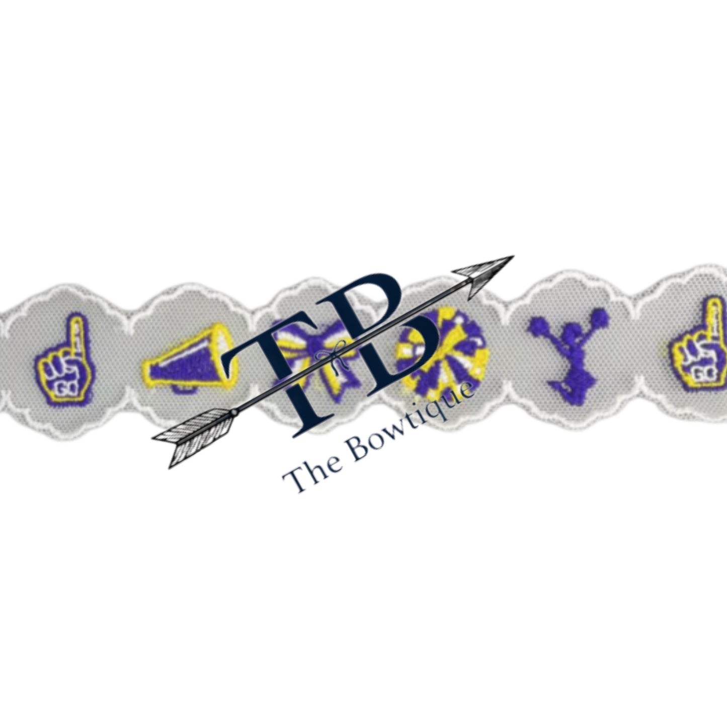 5 yd Purple/gold gameday lace eta Aug