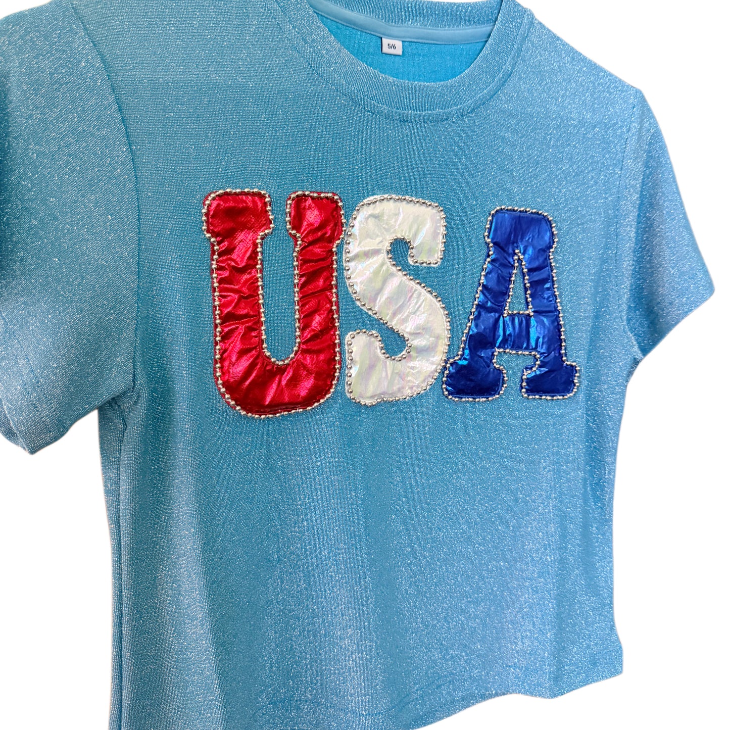 USA glitter tee