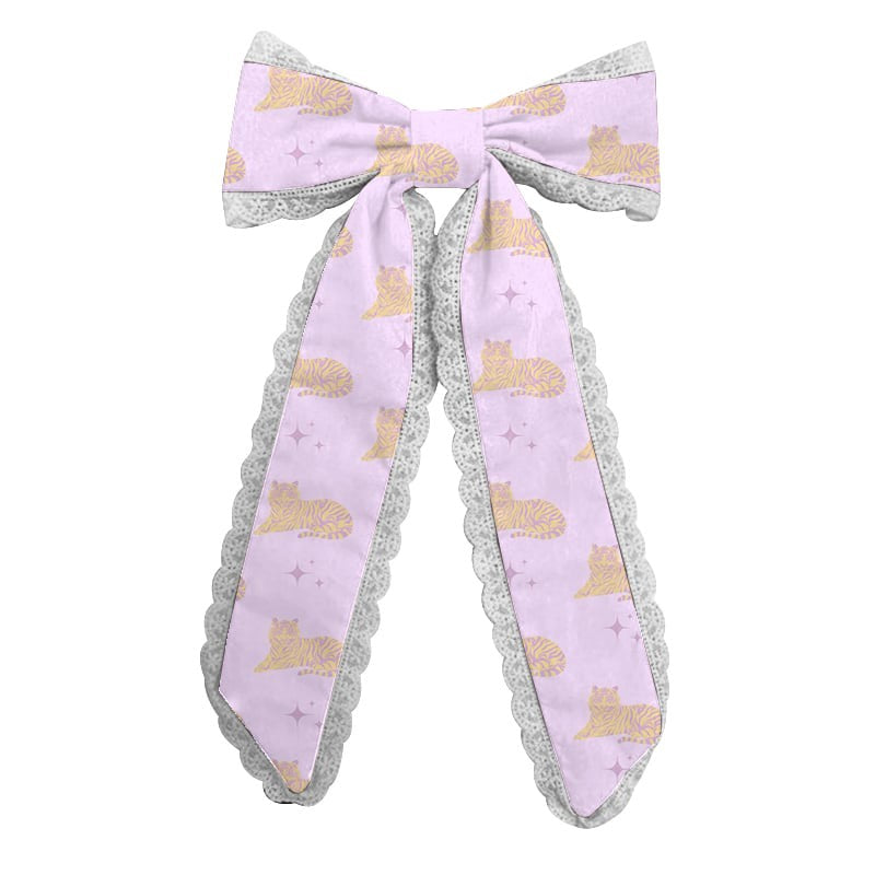Lace trim long tail bow (ETA JAN)