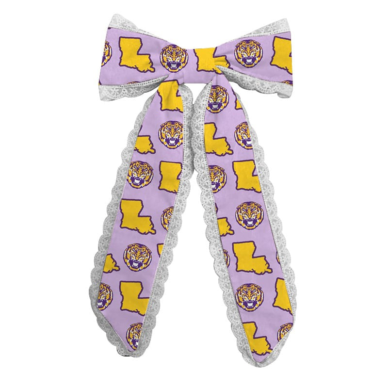 Lace trim long tail bow (ETA JAN)