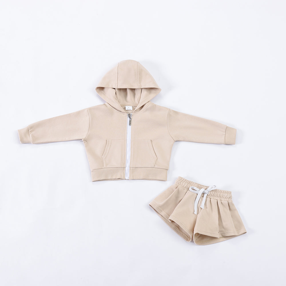 Girl zip up/shorts set. ETA Oct
