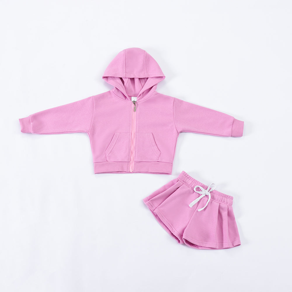 Girl zip up/shorts set. ETA Oct