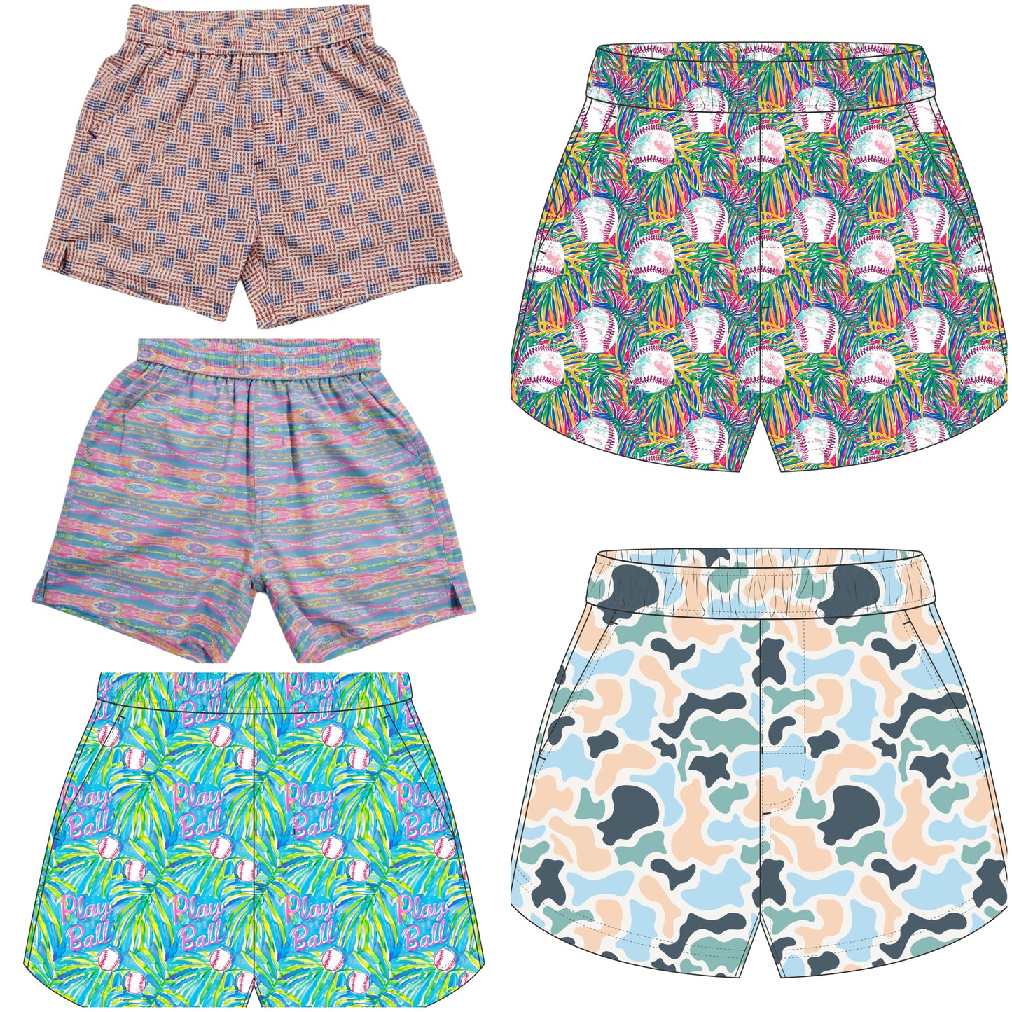 Summer print shorts