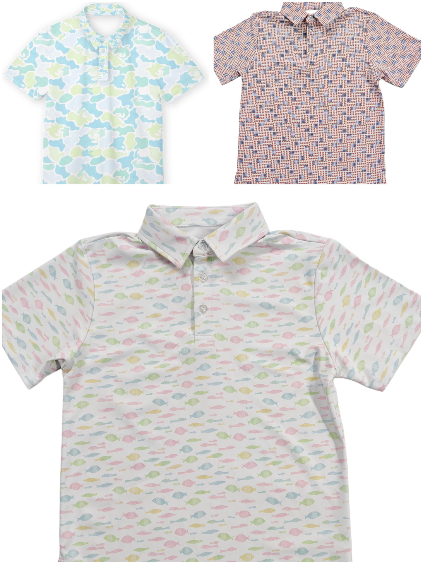 Summer print polos