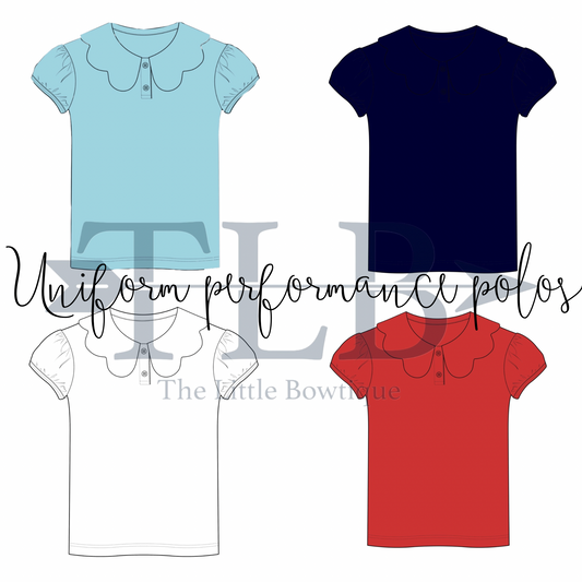 Performance scallop shirts