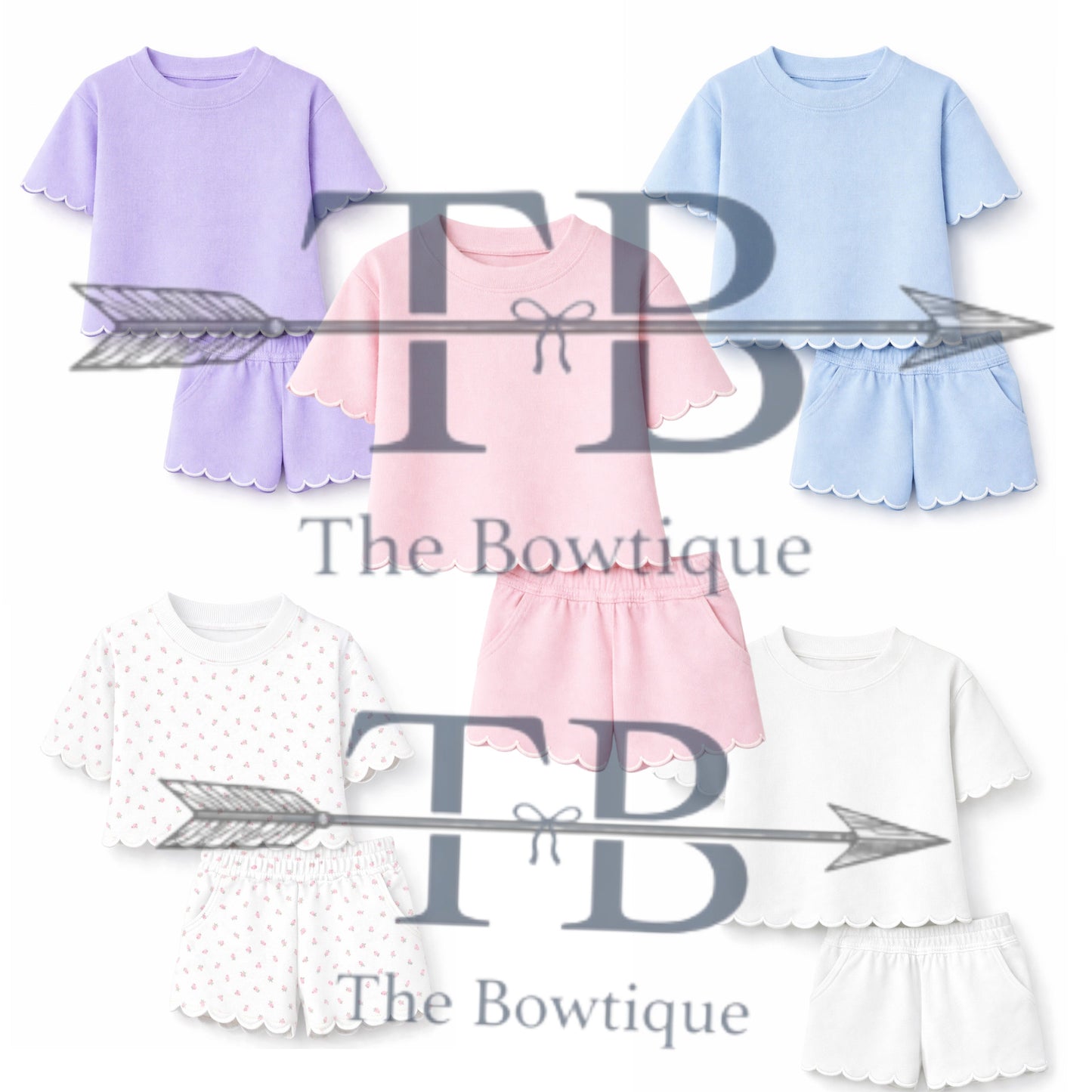 Scallop knit sets EXTRA